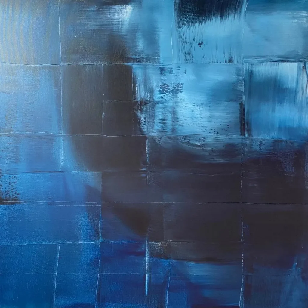 Pintura-abstrata-vermelha-de-Dani Fontenelle-tecnica-de-derramamento- organico-arte-contemporanea-para- colecionadores