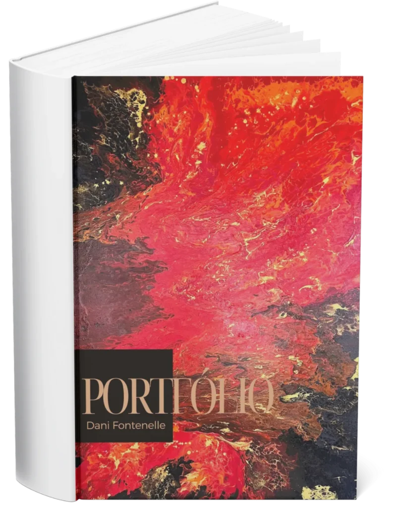 Pintura-abstrata-vermelha-de-Dani Fontenelle-tecnica-de-derramamento- organico-arte-contemporanea-para- colecionadores