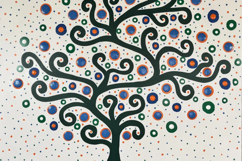 Pintura-abstrata-de-Dani Fontenelle-tecnica-de-derramamento- organico-arte-contemporanea-para- colecionadores