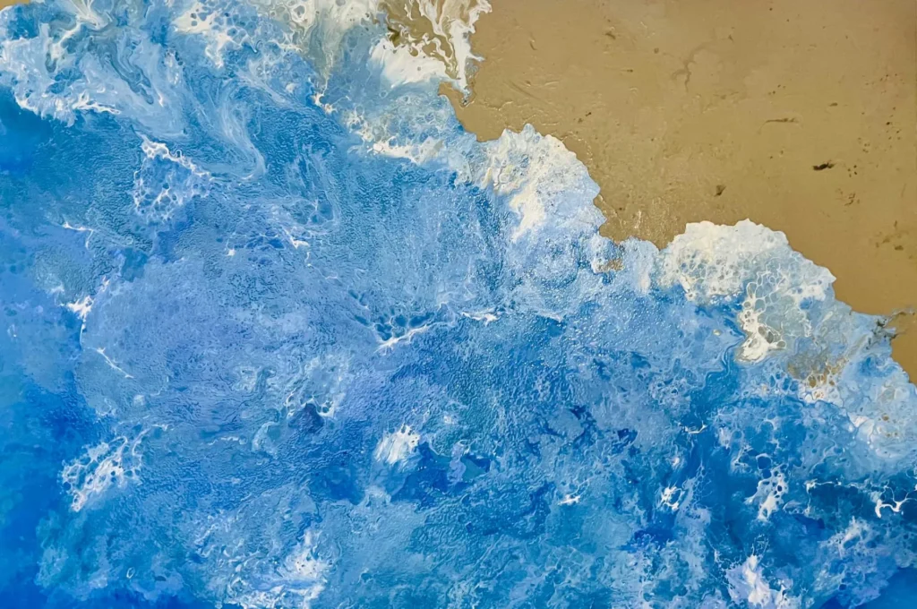 Pintura-abstrata-de-Dani Fontenelle-tecnica-de-derramamento- organico-arte-contemporanea-para- colecionadores